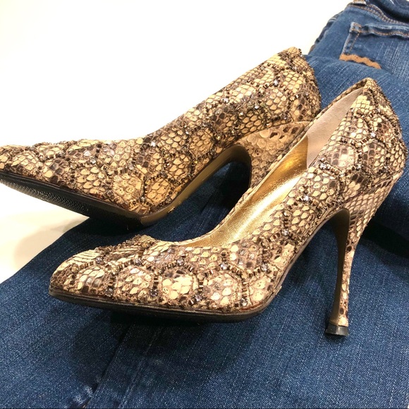 DOLCE & GABBANA Python Heels - Picture 1 of 11